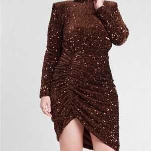 ELOQUII
Women's Plus Size Ruched Sequin Dress